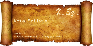 Kota Szilvia névjegykártya